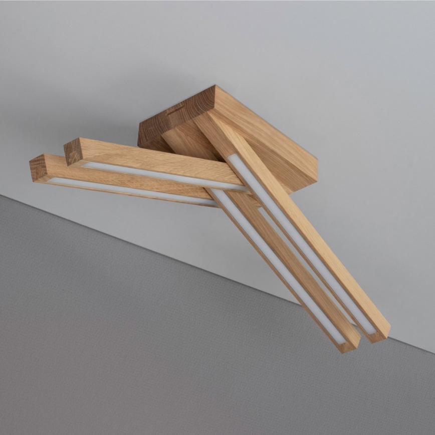 LED Przysufitowy żyrandol LINUS 4xLED/4,5W/230V matowy dąb