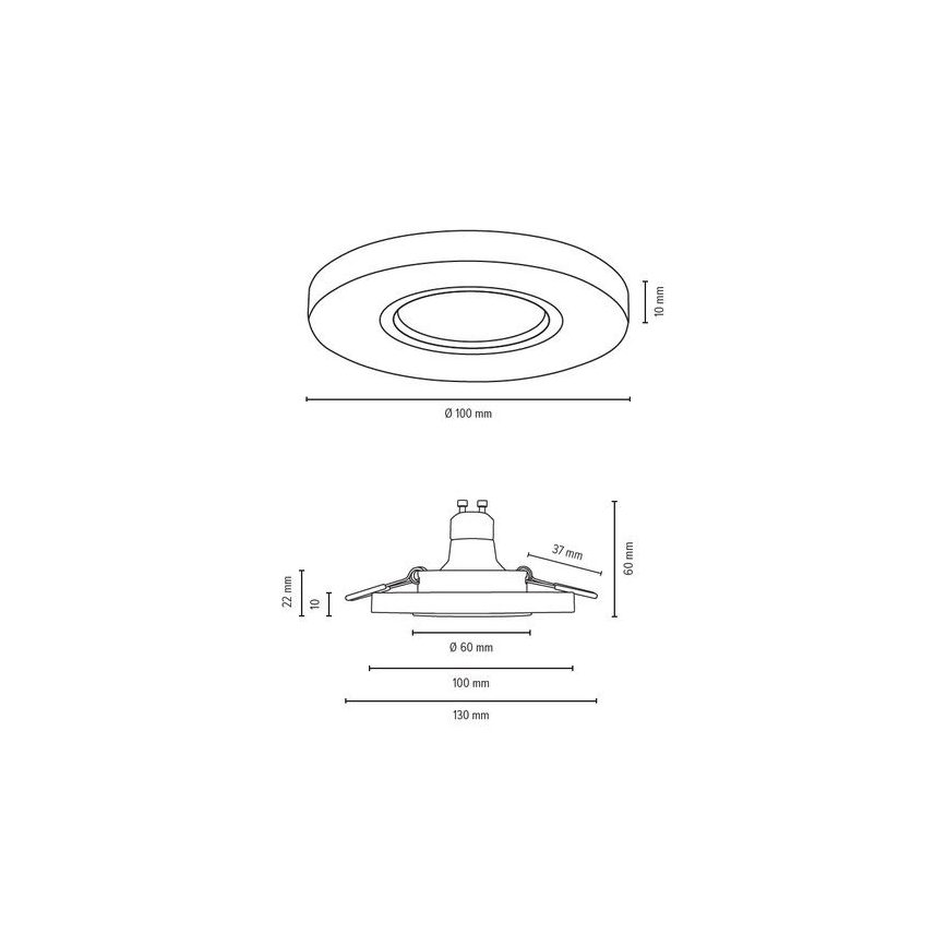 Oprawa sufitowa LED VITAR 1xGU10/5W/230V