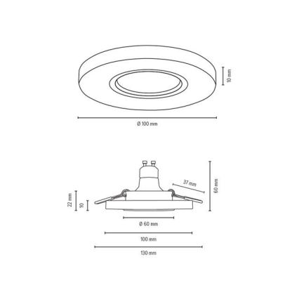 LED Oprawa wpuszczana VITAR 1xGU10/5W/230V