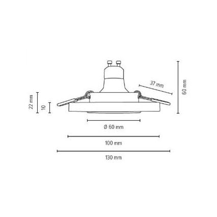 Oprawa sufitowa LED VITAR 1xGU10/5W/230V CRI 90 beton