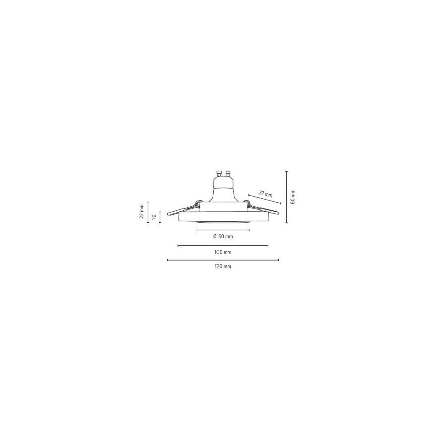 LED Oprawa wpuszczana VITAR 1xGU10/5W/230V CRI 90 piaskowiec – certyfikat FSC