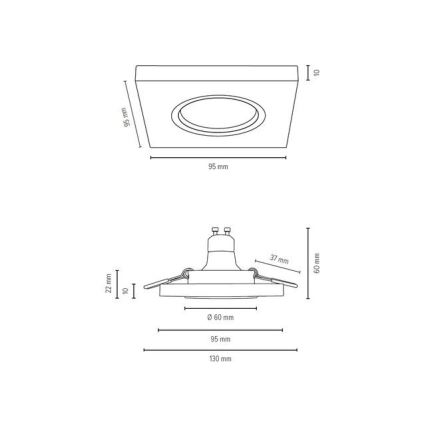 Oprawa sufitowa LED VITAR 1xGU10/5W/230V brzoza