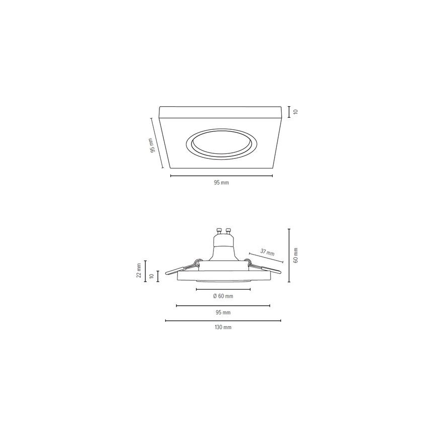 Oprawa sufitowa LED VITAR 1xGU10/5W/230V brzoza