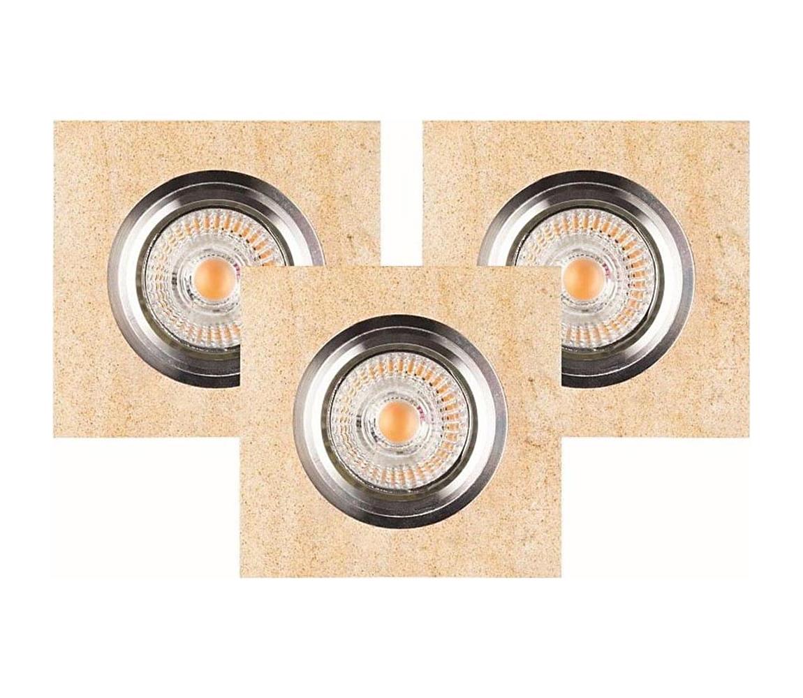 2515339-ZESTAW 3x LED Oprawa wpuszczana VITAR 1xGU10/5W/230V piaskowiec