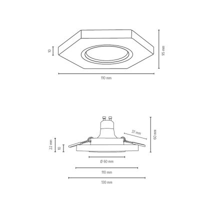 Oprawa sufitowa LED VITAR 1xGU10/5W/230V dąb
