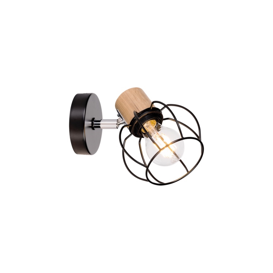 Kinkiet punktowy PHIPHI 1xE27/60W/230V dąb - certyfikat FSC