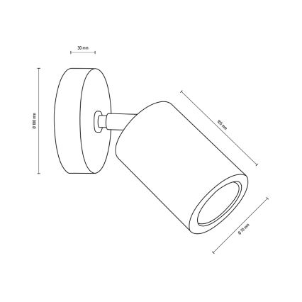 LED Kinkiet punktowy MATTI 1xGU10/5W/230V dąb