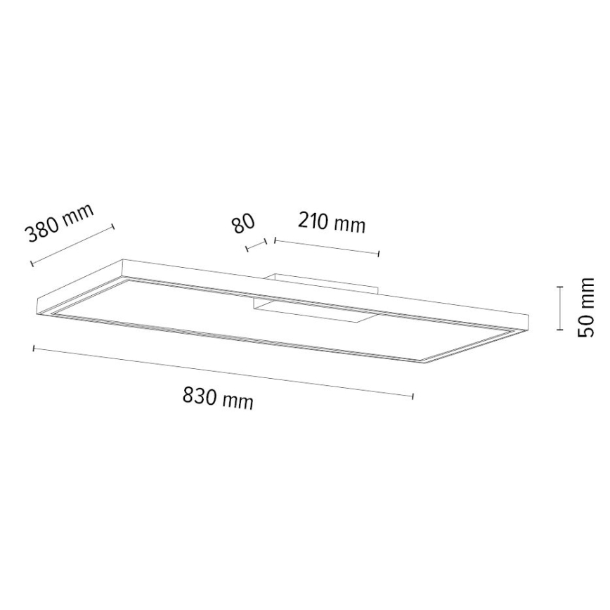 LED Plafon ściemnialny RAMME LED/34W/230V dąb