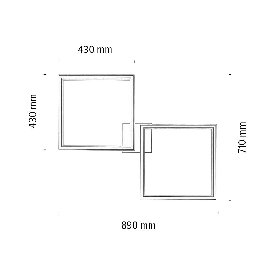 LED Regulowane oświetlenie sufitowe RAMME 2xLED/24W/230V dąb