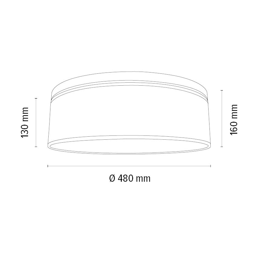 Lampa sufitowa BENITA 2xE27/25W/230V śr. 48 cm kremowy/dąb – FSC certyfikowano