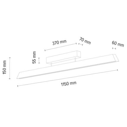 LED Ściemnialny żyrandol natynkowy DEROTT 3xLED/14W/230V dąb – FSC certyfikowano