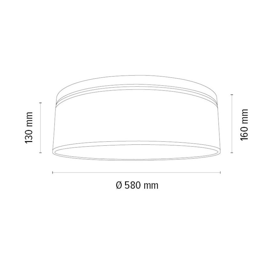 Plafon BENITA 4xE27/25W/230V śr. 58 cm kremowy/dąb – certyfikat FSC