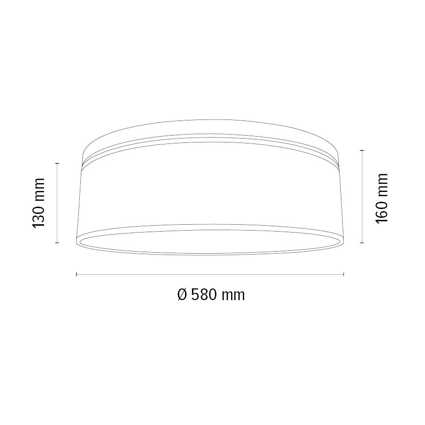Lampa sufitowa BENITA 4xE27/25W/230V śr. 58 cm brązowa/dąb – certyfikat FSC