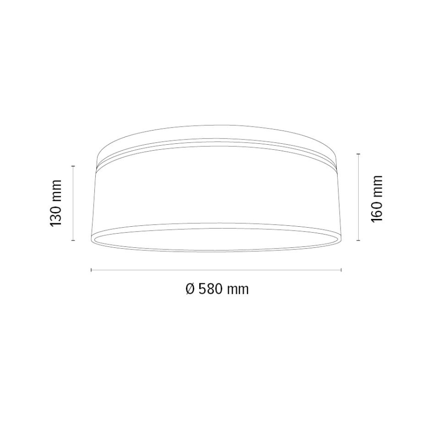 Lampa sufitowa BENITA 4xE27/25W/230V śr. 58 cm biała/dąb – certyfikat FSC