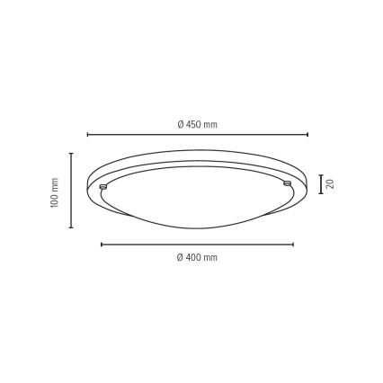 Plafon FRIDA 3xE27/40W/230V dąb - certyfikat FSC