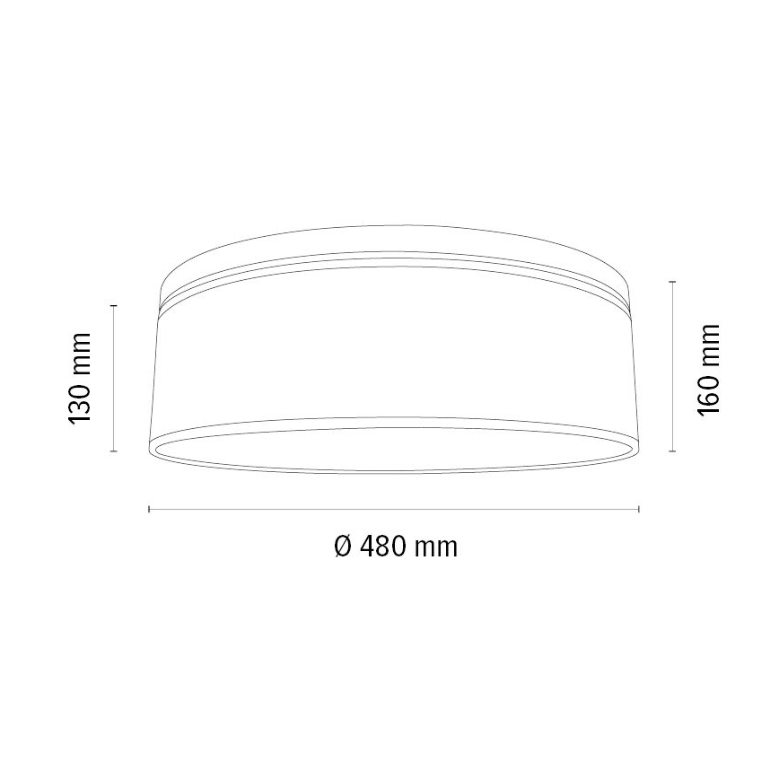 Lampa sufitowa BOHO 3xE27/25W/230V śr. 48 cm dąb – FSC certyfikowano