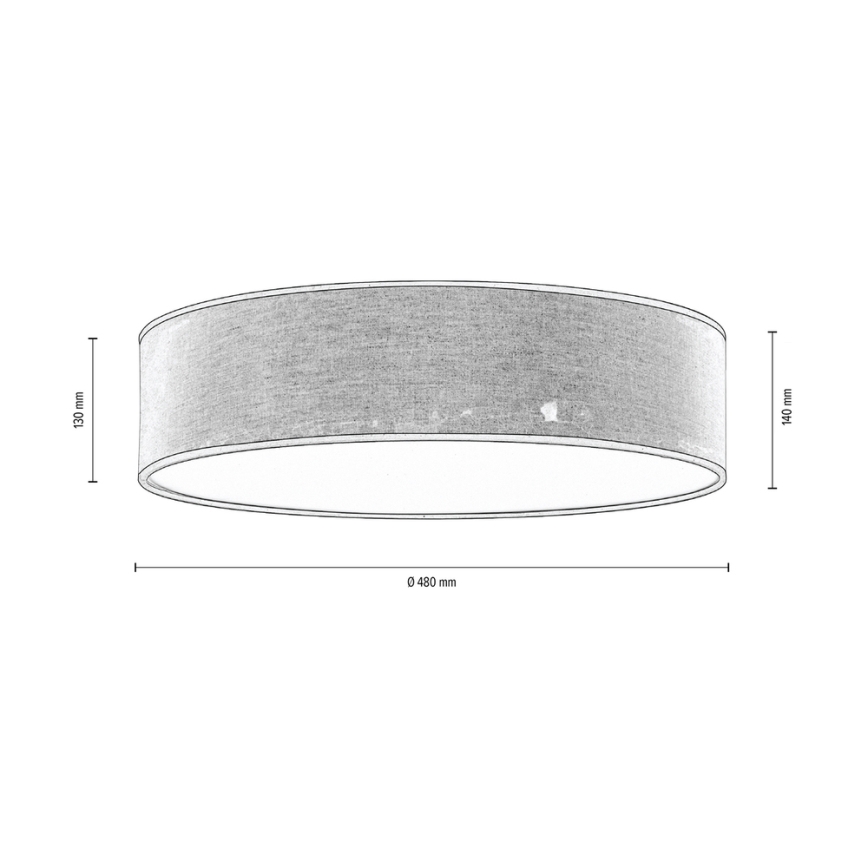 Plafon NEGRO 4xE27/25W/230V 48 cm