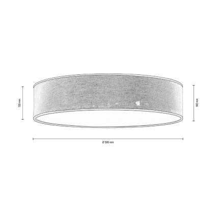 Plafon NEGRO 4xE27/25W/230V 58 cm - certyfikat FSC