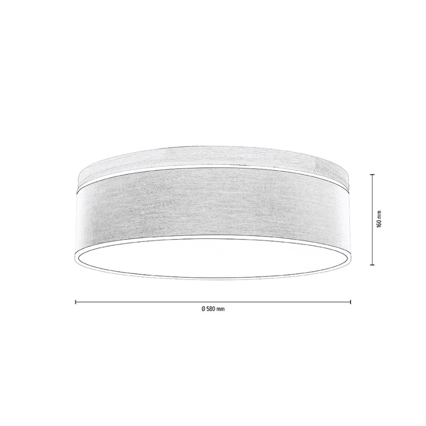 Plafon BOHO 4xE27/25W/230V śr. 58 cm dąb – certyfikat FSC