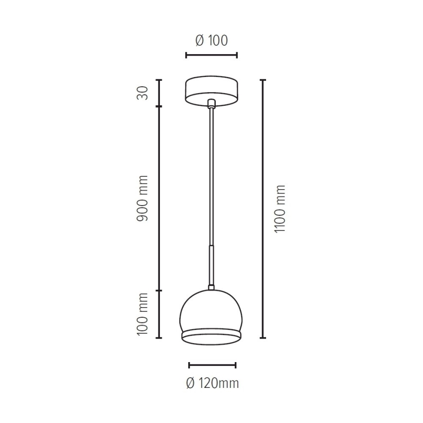 LED Żyrandol na lince BALL WOOD 1xGU10/5W/230V dąb matowy - certyfikat FSC
