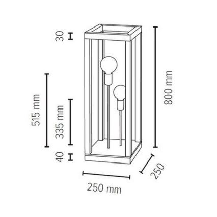 Lampa podłogowa KAGO 2xE27/60W/230V dąb matowy