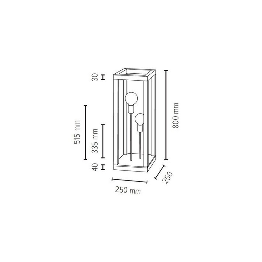 Lampa podłogowa KAGO 2xE27/60W/230V dąb matowy