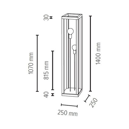 Lampa podłogowa KAGO 2xE27/60W/230V dąb matowy