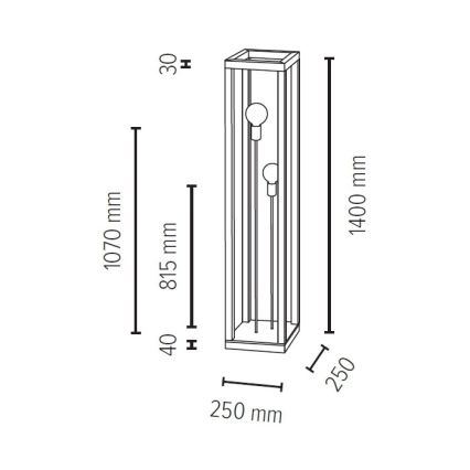 Lampa podłogowa KAGO 2xE27/60W/230V dąb matowy - certyfikat FSC