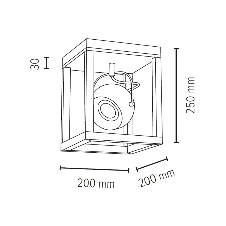 LED Plafon ROY 1xGU10/5W/230V dąb matowy