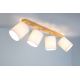 Oświetlenie punktowe APRILLIA 4xE27/25W/230V dąb białe - certyfikat FSC