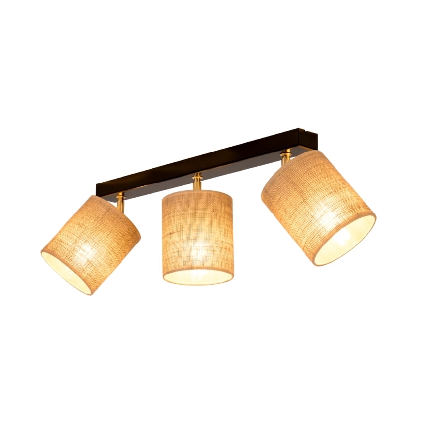 Oświetlenie punktowe sufitowe JUTE 3xE27/25W/230V - certyfikat FSC