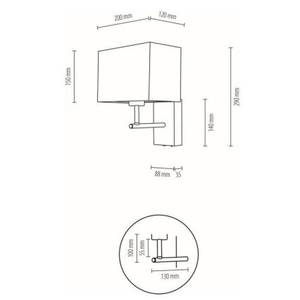 Kinkiet BOHO 1xE27/25W/230V dąb – FSC certyfikowano