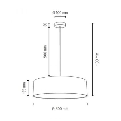 Lampa wisząca na linkach JOSEFINA 3xE27/25W/230V