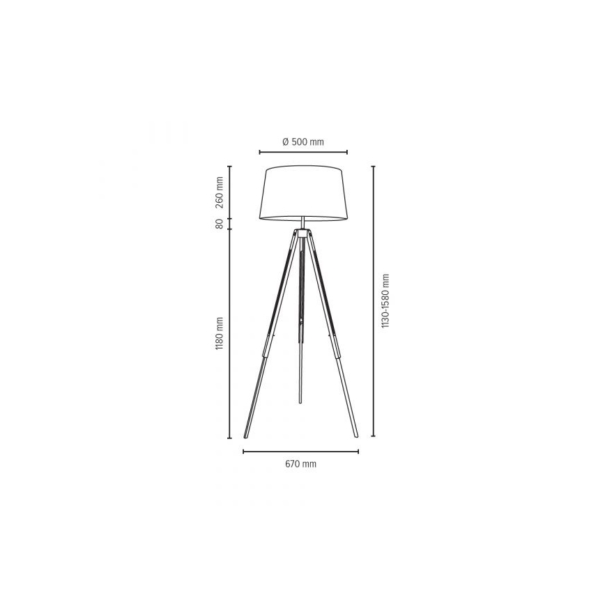 Lampa podłogowa TRIPOD 1xE27/60W/230V