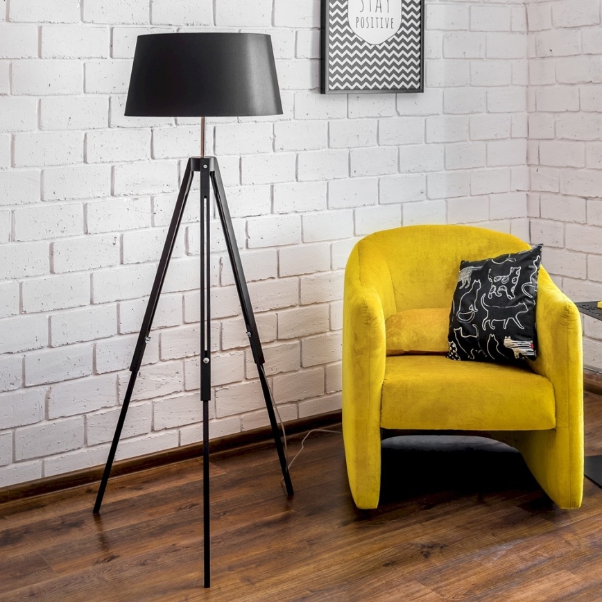 Lampa podłogowa TRIPOD 1xE27/60W/230V buk