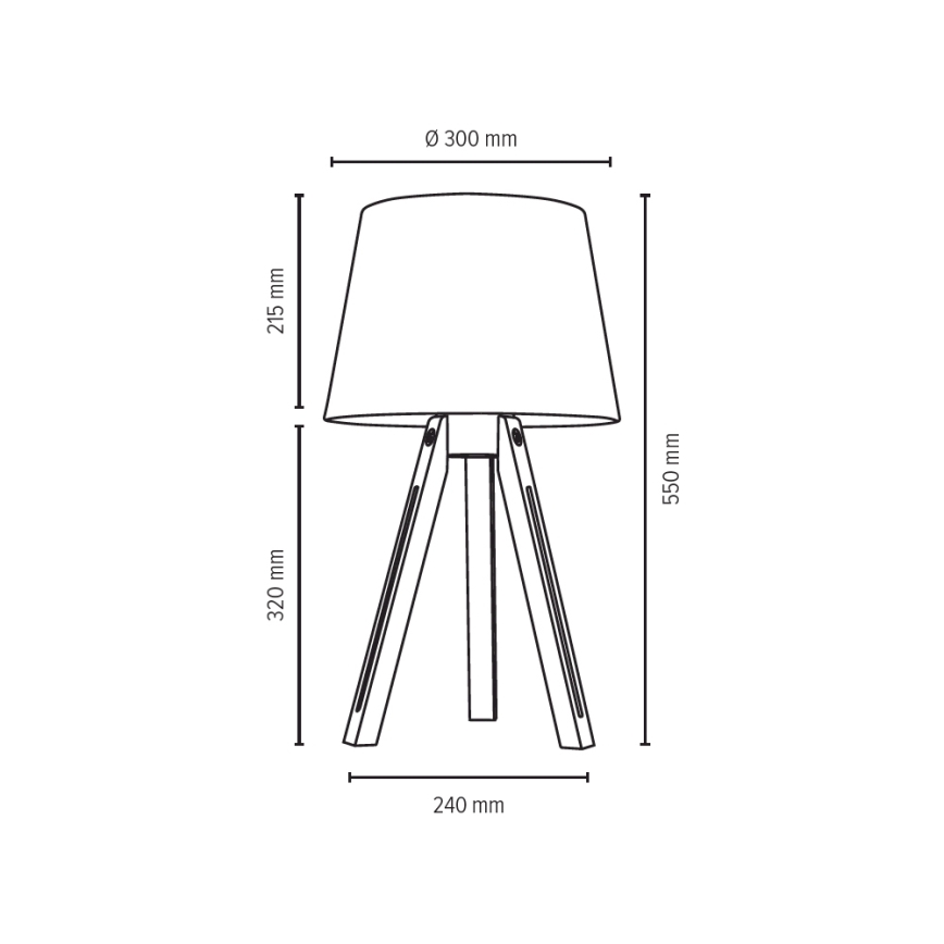 Lampa stołowa TRIPOD 1xE27/40W/230V