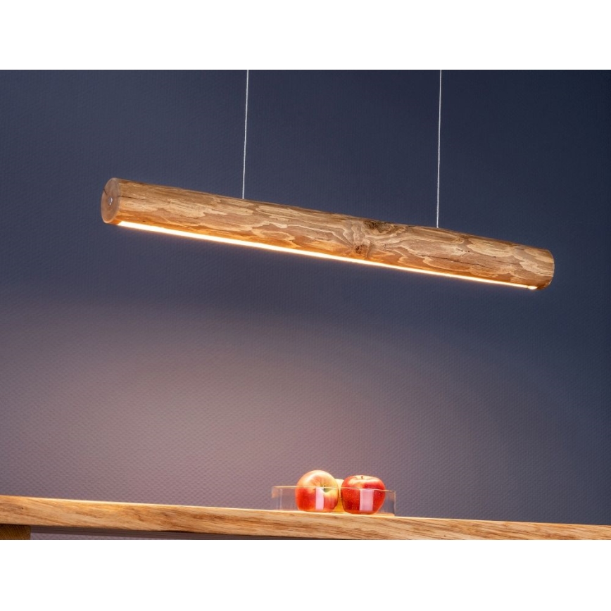 LED Żyrandol ściemnialny na lince LUCAS LED/25,5W/230V sosna