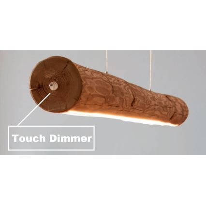 LED Żyrandol ściemnialny na lince LUCAS LED/25,5W/230V sosna