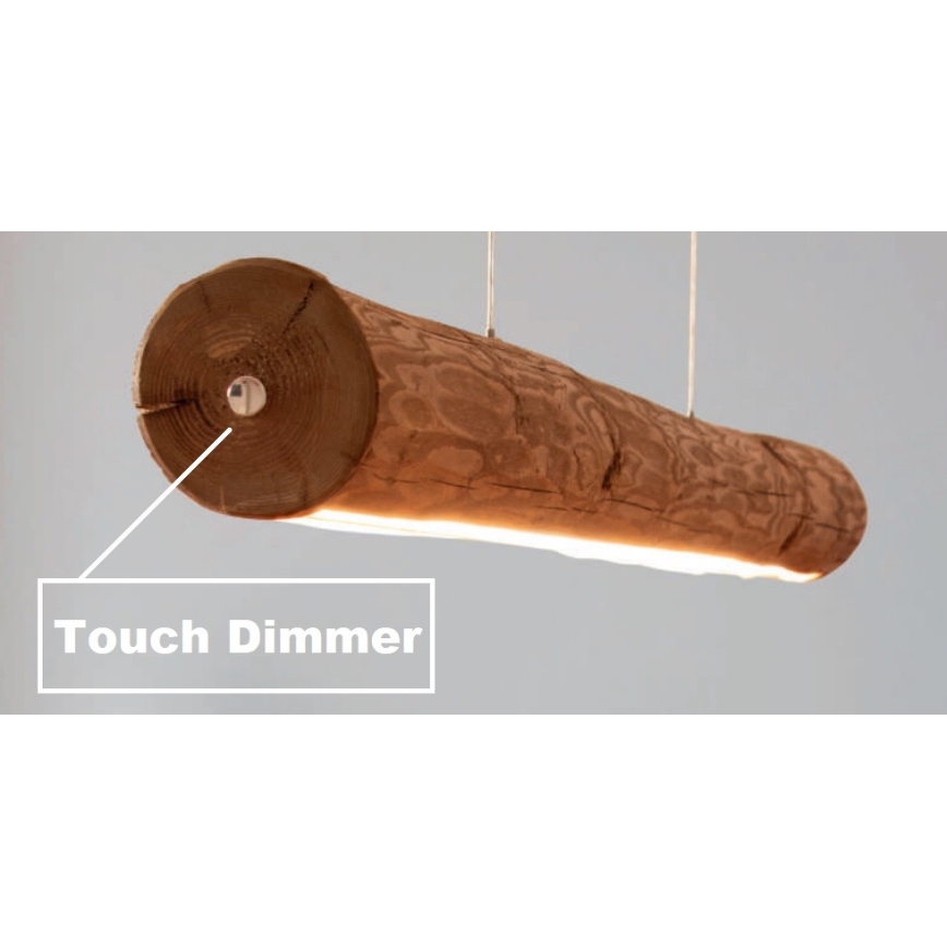 LED Żyrandol ściemnialny na lince LUCAS LED/25,5W/230V sosna