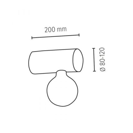 Kinkiet TRABO 1xE27/25W/230V sosna