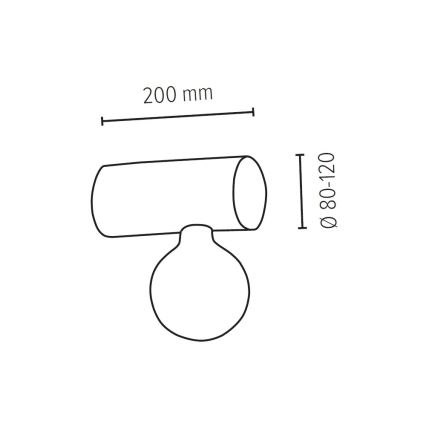 Kinkiet TRABO 1xE27/25W/230V - certyfikat FSC