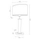 Lampa stołowa MERCEDES 1xE27/40W/230V 46 cm kremowa/dąb – certyfikat FSC