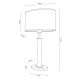 Lampa stołowa MERCEDES 1xE27/40W/230V 60 cm biała/dąb – certyfikat FSC