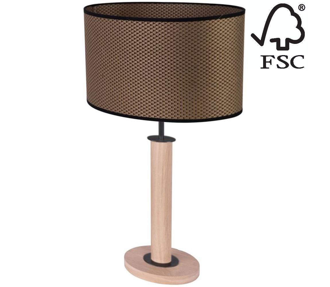 7017400411539 - Lampa stołowa MERCEDES 1xE27/40W/230V dąb