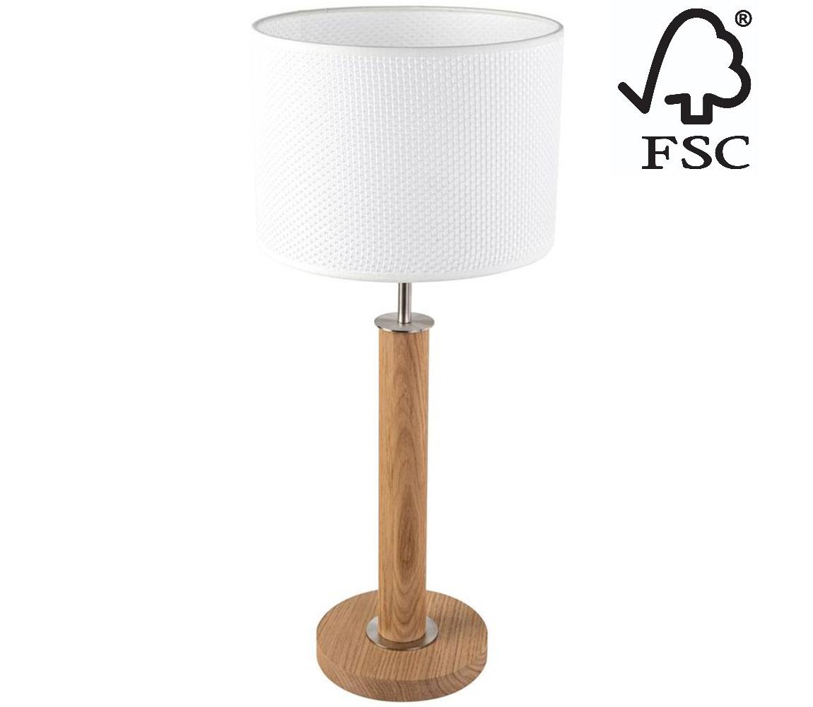 7017400611547 - Lampa stołowa BENITA 1xE27/60W/230V dąb