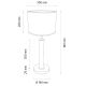Lampa stołowa BENITA 1xE27/60W/230V 61 cm kremowa/dąb – certyfikat FSC