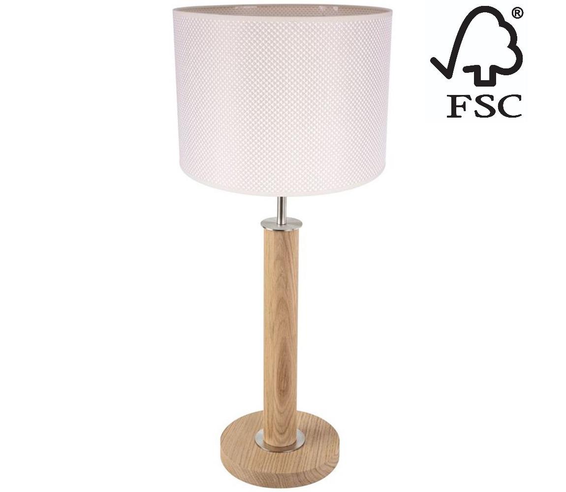 7017400611548 - Lampa stołowa BENITA 1xE27/60W/230V dąb