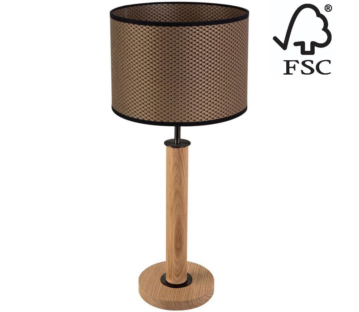 7017400811552 - Lampa stołowa BENITA 1xE27/60W/230V dąb