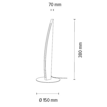 LED Lampa stołowa ściemnialna DUBAI LED/4W/230V dąb – FSC certyfikowano