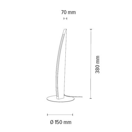 LED Lampa stołowa ściemnialna DUBAI LED/4W/230V dąb – FSC certyfikowano